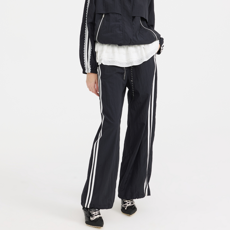 REVAN芮范2025春季新品设计师款甜酷雪纺蓬蓬裙运动裤RL11301101