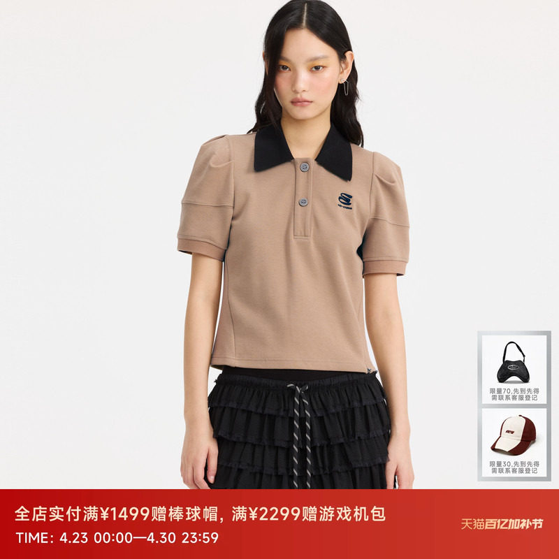 REVAN芮范设计师款少女感Polo领短单衣RL10801022