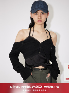 REVAN芮范设计师款闺房风摩登绑带毛衫RM30601239