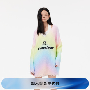 設(shè)計師款 REVAN芮范新品 甜酷兩件套毛衣連衣裙RM11103142