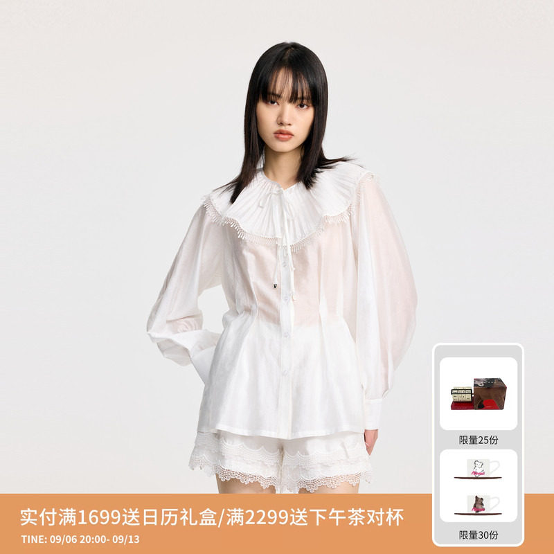 REVAN芮范设计师款薄雾少女蕾丝花边套装RL32401198图片