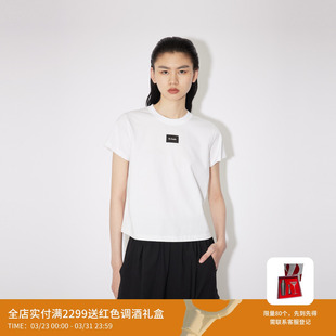 REVAN芮范设计师款 简约百搭logo标白色T恤RM31001051