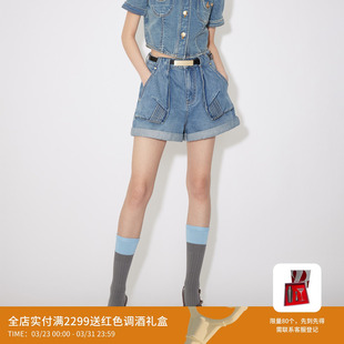 REVAN芮范设计师款 RM31307140 重工机能风牛仔短裤