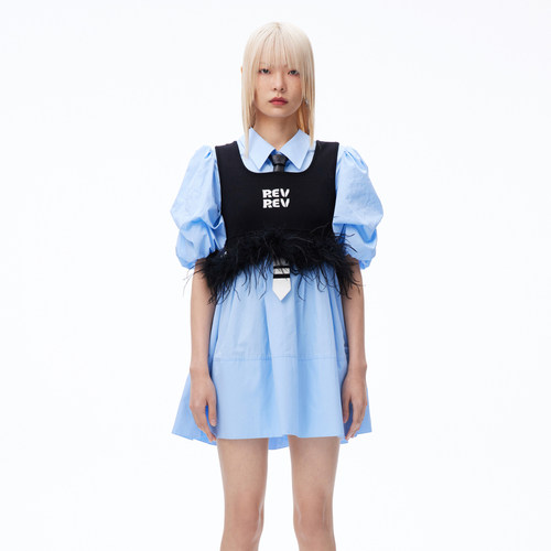 revan质感两件套背心连衣裙