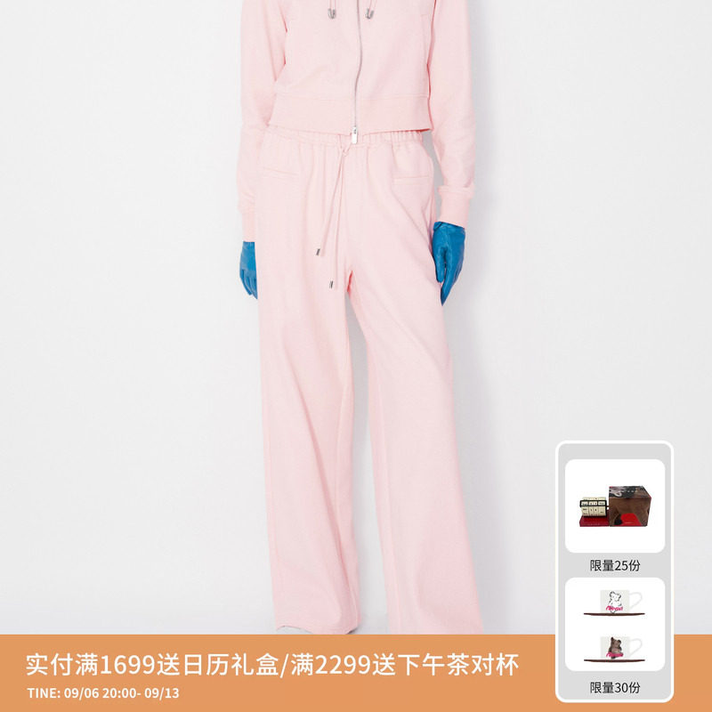 REVAN芮范设计师款甜酷运动风粉色卫裤RM71301354图片