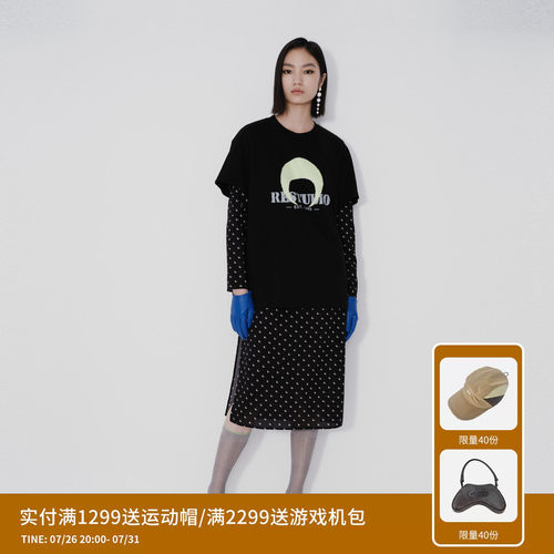 REVAN芮范设计师款玩趣真两件叠搭连衣裙RM71101138