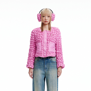 REVAN芮范设计师款 甜酷女团风抽褶外套RN90103276