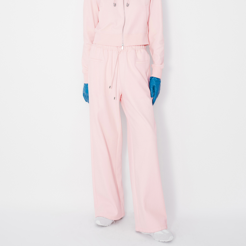 REVAN芮范设计师款甜酷运动风粉色卫裤RM71301354