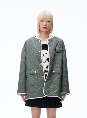 REVAN芮范设计师款高级感墨绿双面穿外