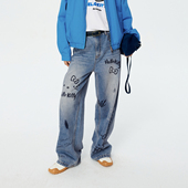 REVAN芮范HelloKitty俏皮烫钻印花经典 水洗牛仔裤 RK11302417