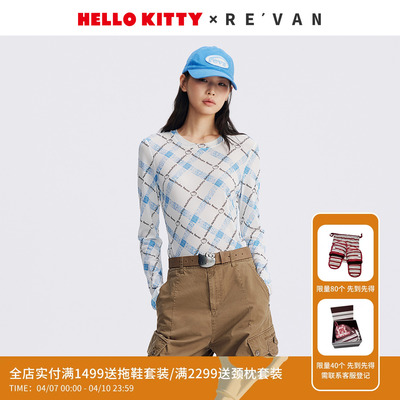 【鞠婧祎同款】REVAN芮范HelloKitty打底衫RL70801027