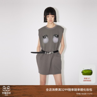 趣味感眼睛印花连衣裙RM31101192 设计师款 REVAN芮范2024夏季 新品