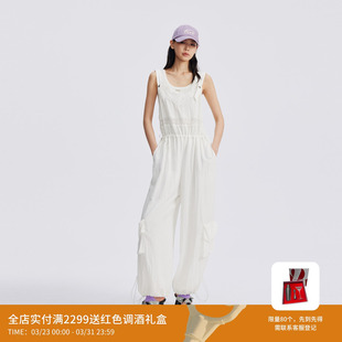 REVAN芮范设计师款 RL71310042 浪漫蕾丝拼接背带裤