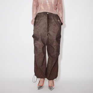 裤 REVAN芮范2024夏季 高级感脏脏粉紫工装 设计师款 RM31301169 新品