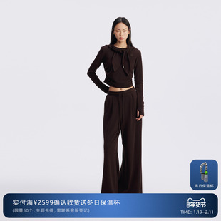 REVAN芮范设计师款浆果红色休闲卫衣套装RL72402359