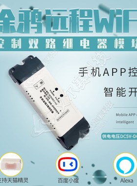 涂鸦双路WiFi远程继电器模块 手机APP控制智能开关天猫精灵