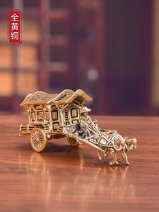采购产品黄铜双马车装饰品，茶宠物工艺品，老年古车装饰品，古董