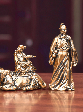 黄铜云游四海老人华佗老者小摆件