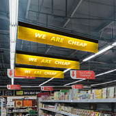 商场零食店悬挂亚克力导光板简约高端高透亮指示牌产品介绍广告牌