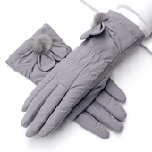 羽绒棉保暖手套冬天女ins触屏可爱时尚 户外防风防寒加绒加厚骑车