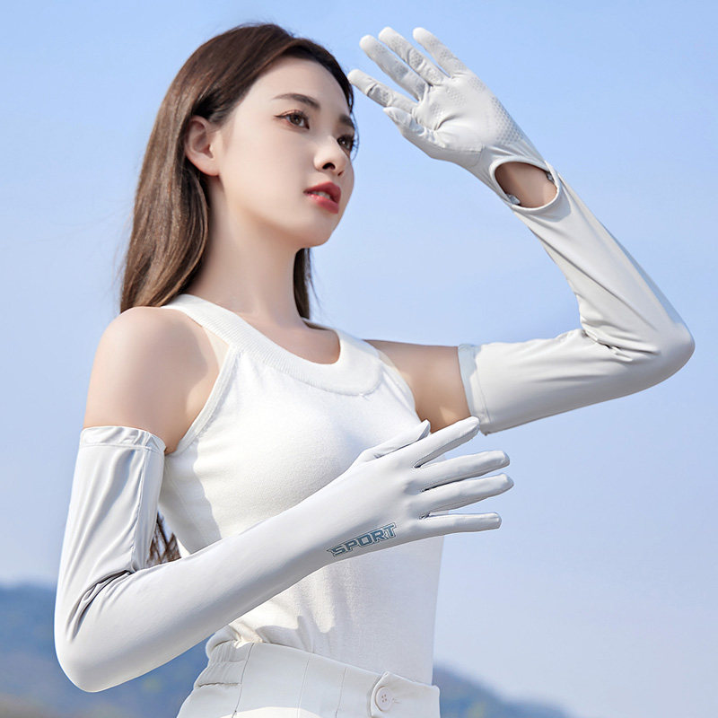 佩洛舞女士冰丝长款手套