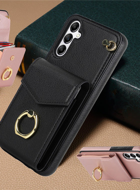 cover适用三星A16手机壳卡包samsung a55 5G case手機殼a33皮夹a52s新款a14腕带a54錢包a53带咭note20ultra套