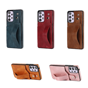 samsung a53 case手机壳适用三星a53手機殼A73插卡包A52手腕带保护套支架外壳ins商务Galaxy card case cover