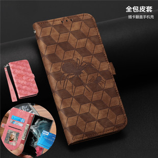 samsungs22ultra case适用s21ultra手机壳三星galaxys22保护壳plus翻盖s21fe多卡通蜘蛛皮套腕带全包壳cover