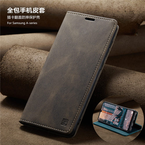 全包插卡手机壳 翻盖自动吸附 wallet case