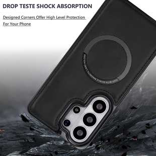 适用三星s26ultra手机壳后盖samsung s26+ phone case皮质s25fe外壳s24plus防摔s23ultra保护a56磁吸手機殼