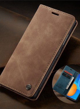 适用HuaweiP40pro手机壳华为P50por翻盖插卡Psmart 2021皮质套P30Lite全包防摔P20软壳卡包purse wallet case