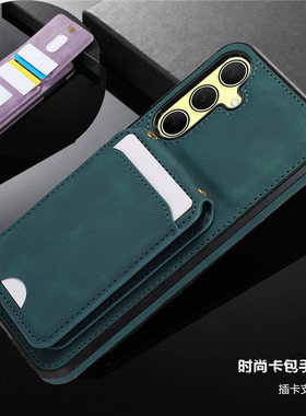 a34 case适用三星A55手机壳a14卡包samsung a25 5G可放卡片a54三星a35手機殼背後咭a15卡夹男女電話后盖cover