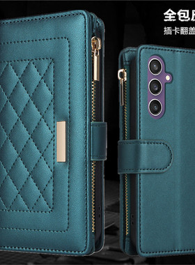 a56 5G case适用三星s25fe手机壳插卡samsung a36 phone case翻盖a15皮套a53斜挎绳a34全包a17放咭a16手機殼