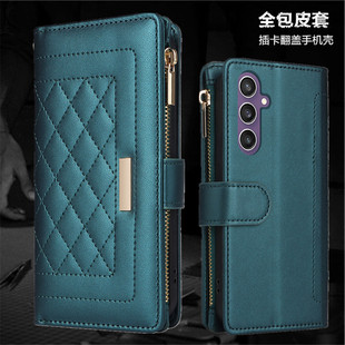 a56 5G case适用三星s25fe手机壳插卡samsung a36 phone case翻盖a15皮套a53斜挎绳a34全包a17放咭a16手機殼