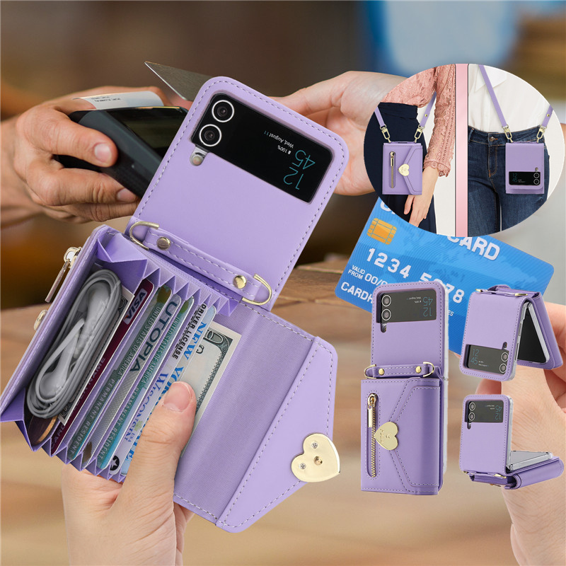 三星zflip4手機殼零钱卡包cover