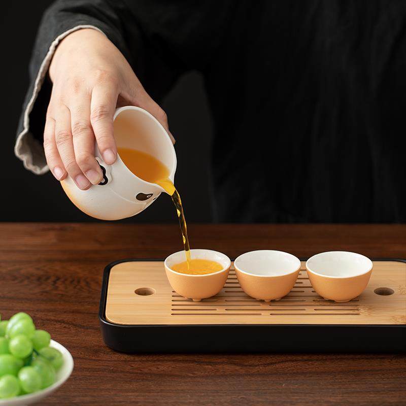 侠客熊猫国潮防烫手抓一壶三杯便携式功夫茶具快客杯旅行茶具套装
