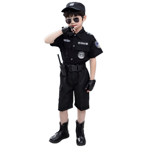 儿童警察特警服装秋冬特种兵玩具装备演出服男女童警官服表演套装