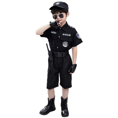 儿童警察服特种兵套装装备演出服