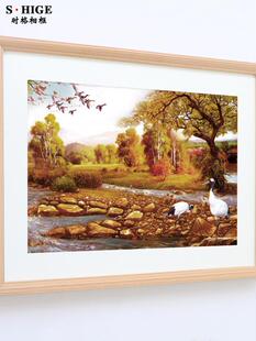 实木相框定制相框墙挂任意尺寸安装20 24英寸纸板A3A4木制框架4K8