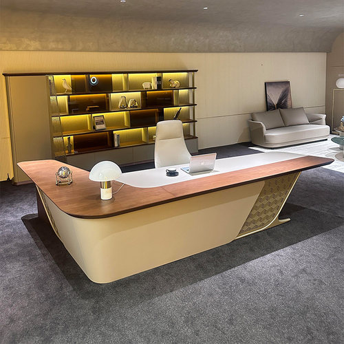 新中式北美黑胡桃木老板桌