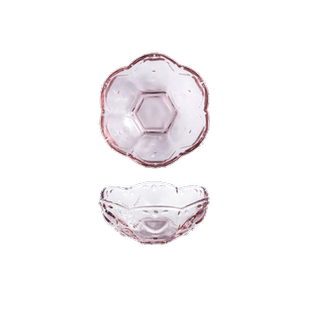 包邮北欧风桃心冰淇淋雪糕碗燕窝碗甜品碗家用甜品杯玻璃蘸料碟子