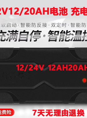 12V20AH电瓶充电器电动碰碰车12伏20安铅酸蓄电池充电机24v喷雾器