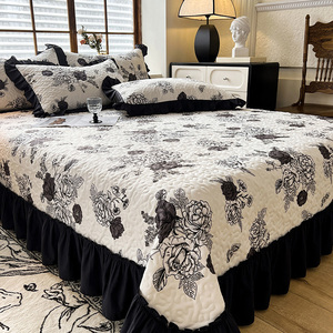 四季床裙花边加厚床单三四件套夹棉缝纫床盖单件榻榻米床垫防滑垫