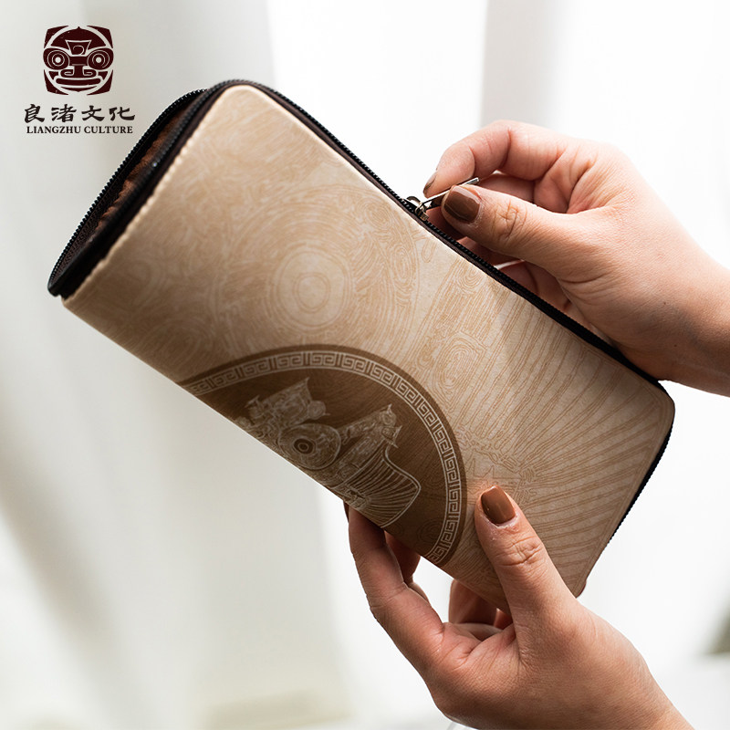 良渚文化丝绸两用手拿包数据线包电脑办公游戏创意个性鼠标垫多用