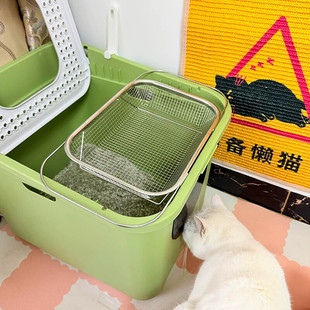 【省了300斤猫砂！】猫砂过滤网可伸缩筛子筛网猫咪铲屎清理神器
