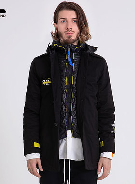 意大利SUBTREND冬季黑色秋冬棉保暖爆款夹克进口长款棉服男女