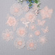 肉粉色蕾丝刺绣布贴欧根纱补丁贴网纱衣服裙子破洞装 饰绣花修补贴
