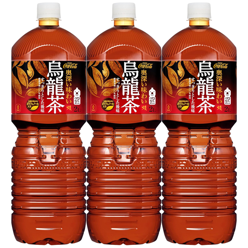 日本进口可口可乐乌龙茶无糖茶饮料清爽解腻整箱大瓶装2L临期特价