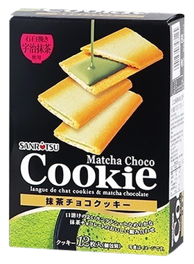 日本进口三立夹心饼干抹茶巧克力