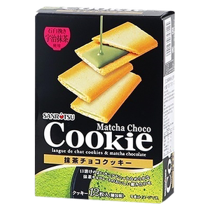 日本进口三立夹心饼干抹茶巧克力